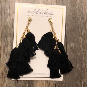 Ettika 18k Gold Plated Tassel Earrings